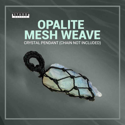 Opalite Mesh Weave Crystal Pendant (Chain not included)