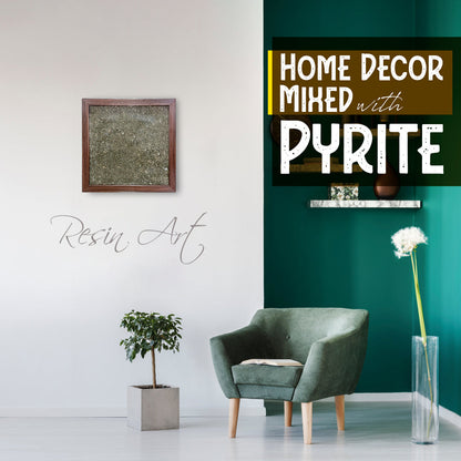 Pyrite Dust Plate (Complimentary wooden frame)