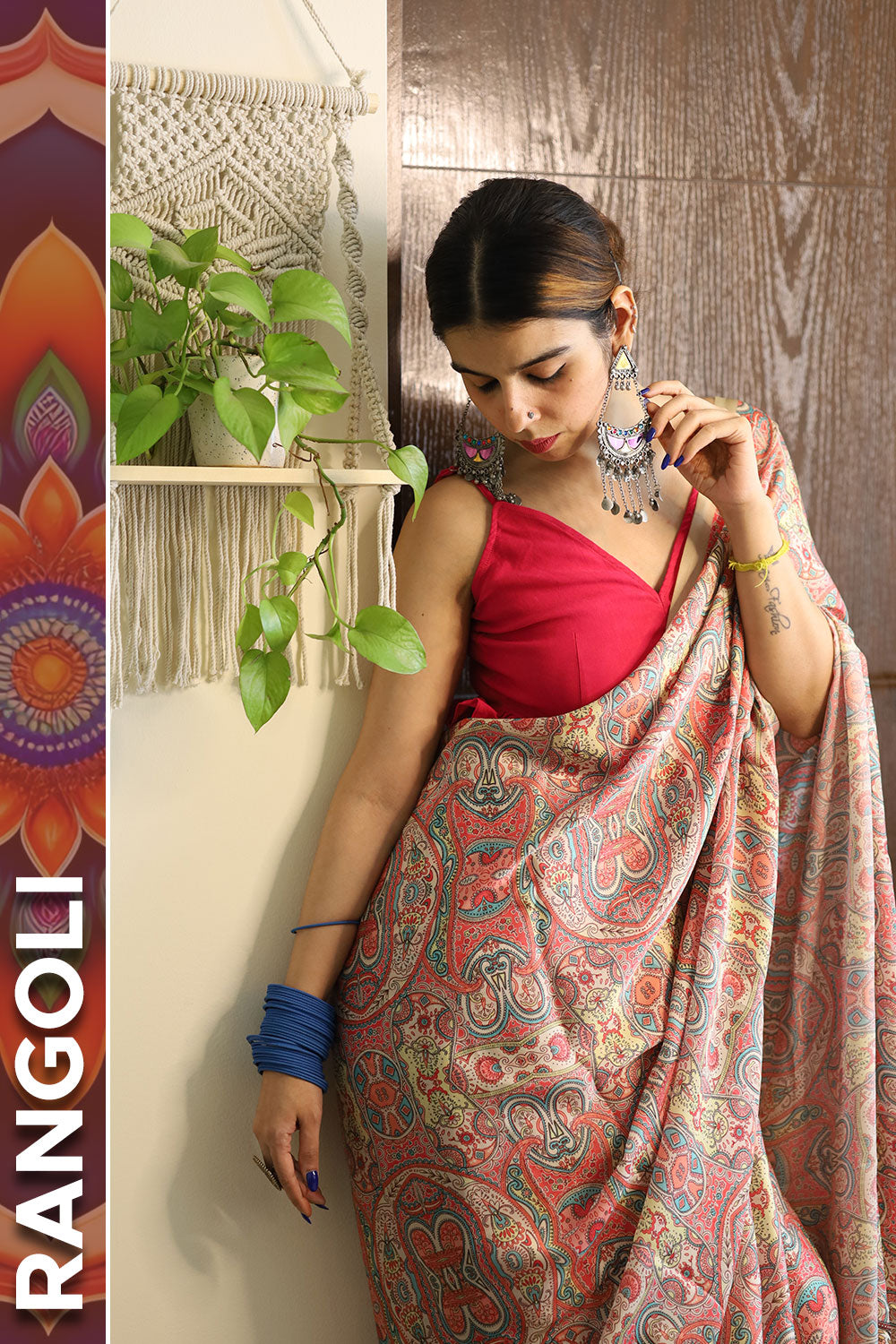 ❅ Rangoli - Satin Georgette Saree ❅