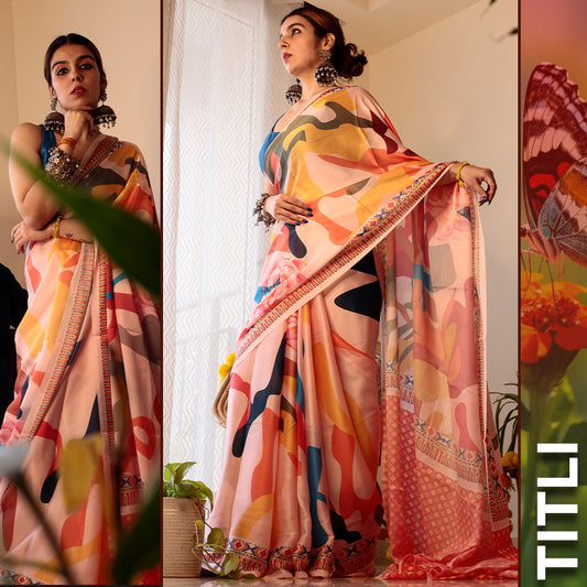 💗Titli - Satin Georgette Saree💗