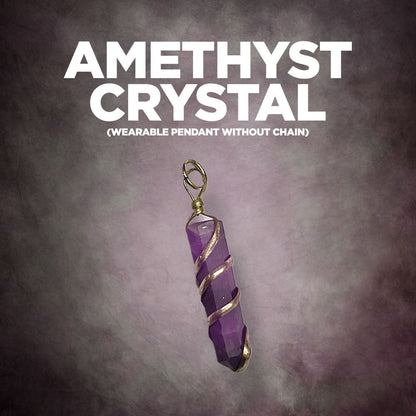 Amethyst Crystal Pendant (Without Chain)