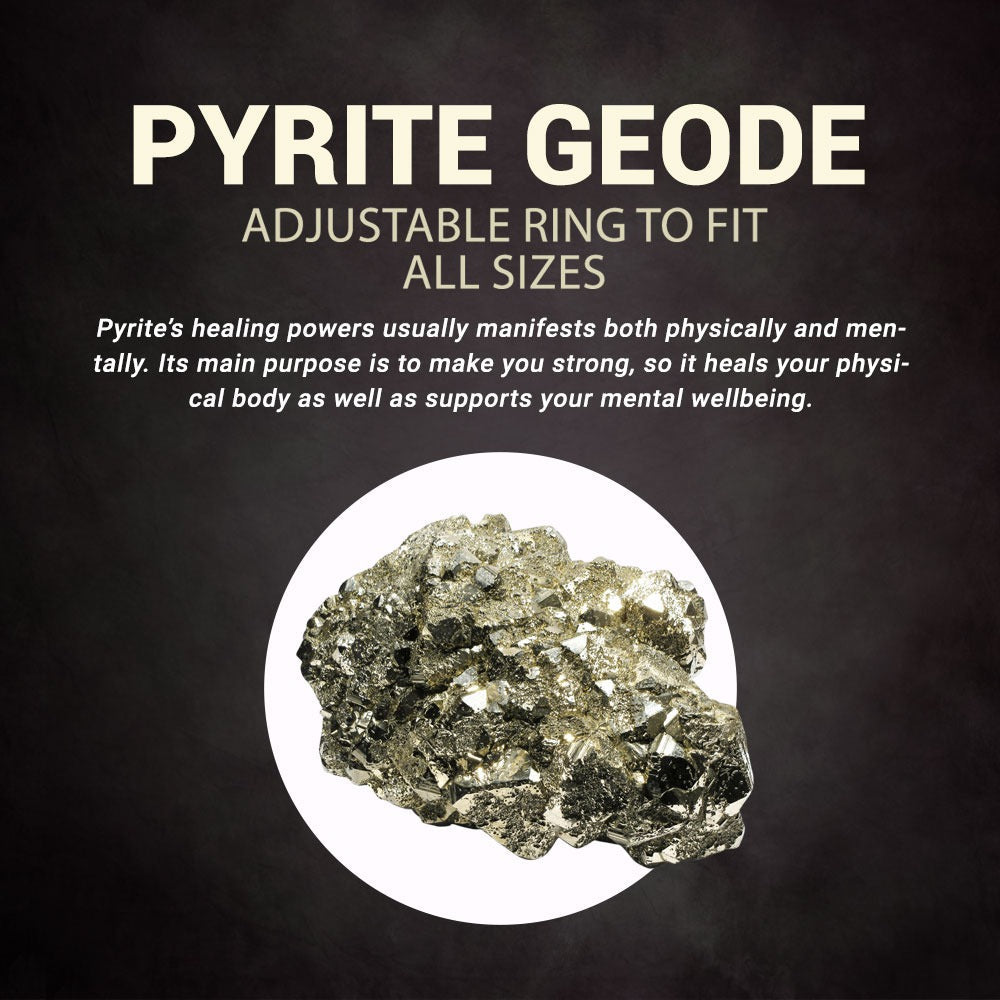 Pyrite Geode Ring