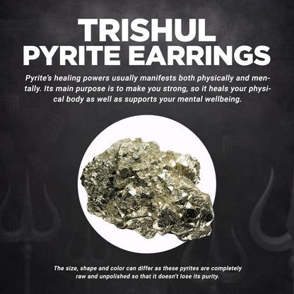 Trishul Pyrite Earrings