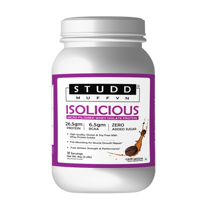 Studd Muffyn - Isolicious  | Isolate Whey Protein Flavour Coffee- 1KG )