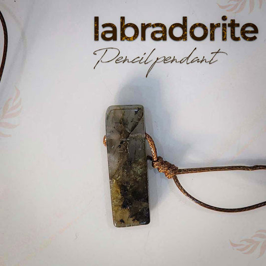 ⁠Labradorite Pencil Pendant