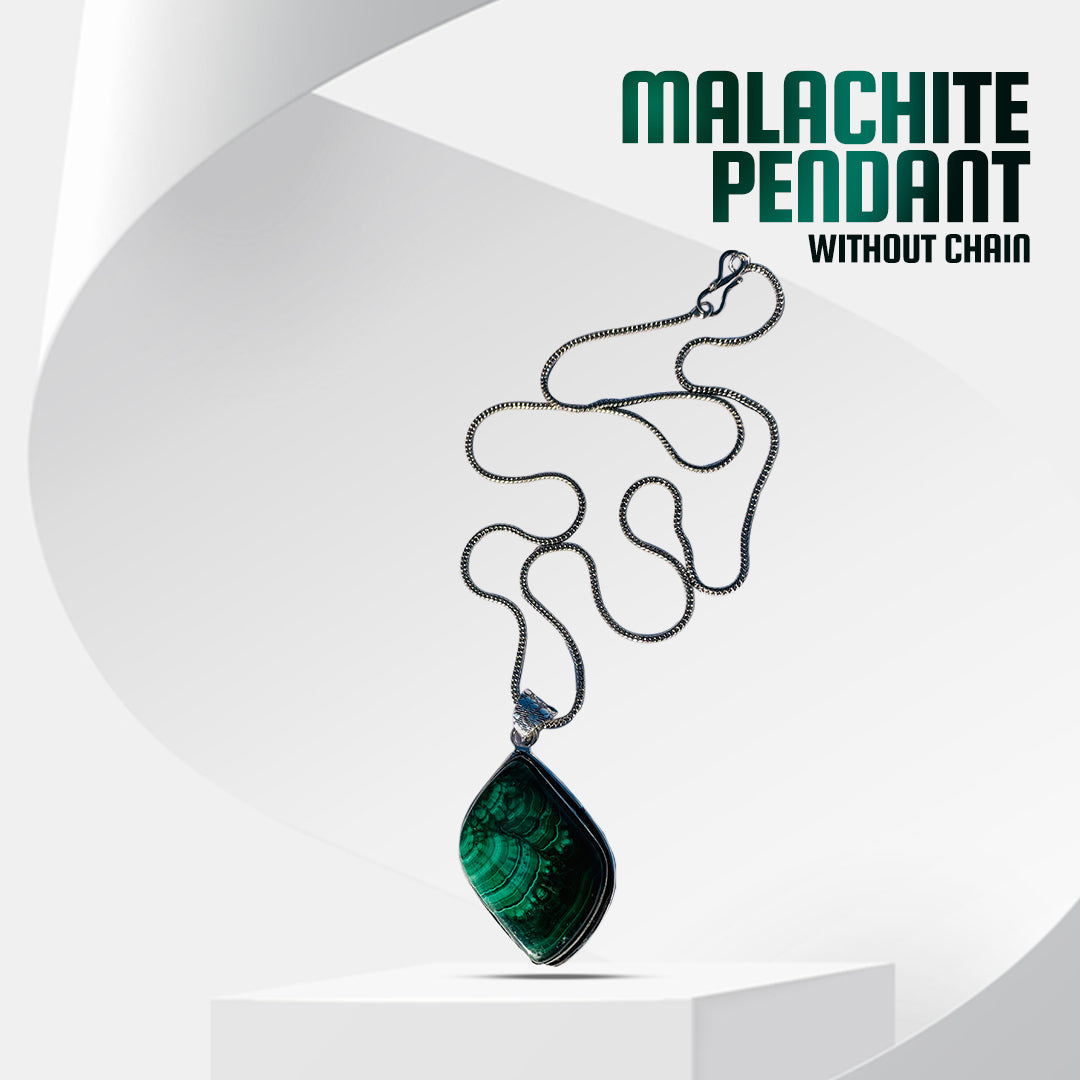 Green Malachite Pendant (Without Chain)